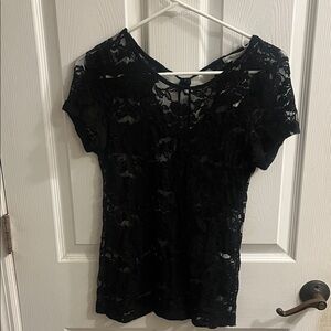 Elegant Black Lace Top